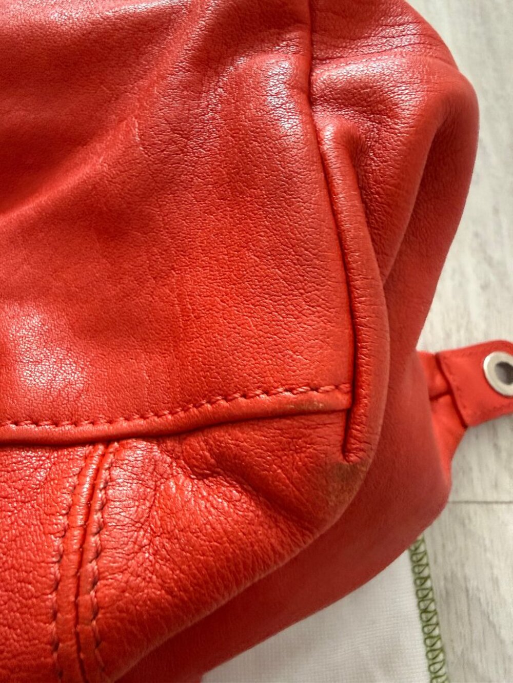Longchamp Le Pliage Leather Cuir Small Paprika Red Orange Bag Crossbody Strap - Picture 14 of 16